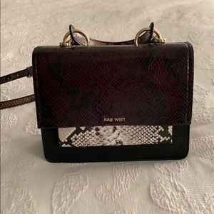 Nine West faux snake skin purse